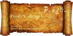 Pirót Éda névjegykártya